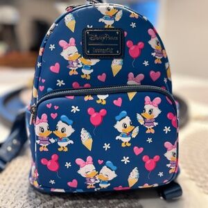 Disney Loungefly Donald and Daisy Mini Backpack